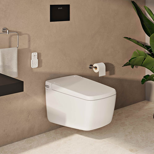 スマートトイレ - V-CARE PRIME SMART - VitrA - 壁掛け式 / セラミック製 / 不特定