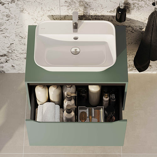 カウンタートップ型洗面器 - GEO - VitrA - セラミック製 / マット仕上げ / 抗菌性