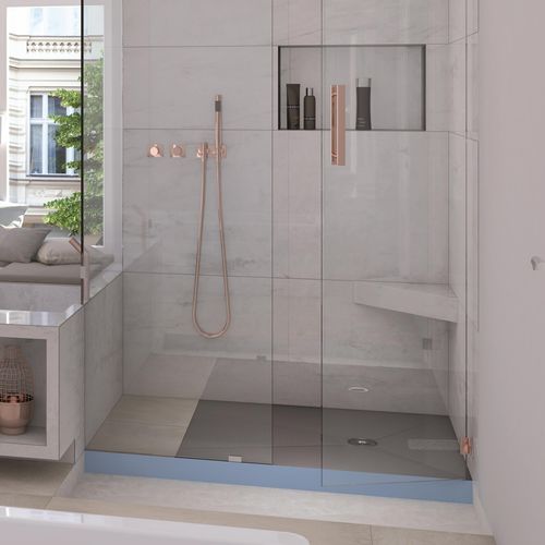 正方形シャワルームの床パネル - FUNDO INTEGRO - wedi GmbH - カウンタートップ / タイル張り用 / 床レベル