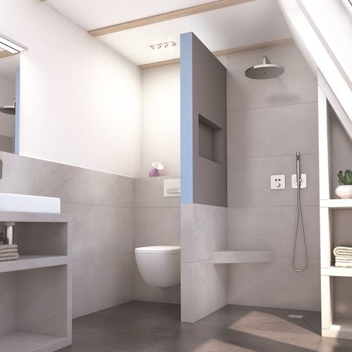 ポリスチレン製建築用パネル - SANWELL - wedi GmbH - 壁用 / バスルーム用 / 間仕切壁用