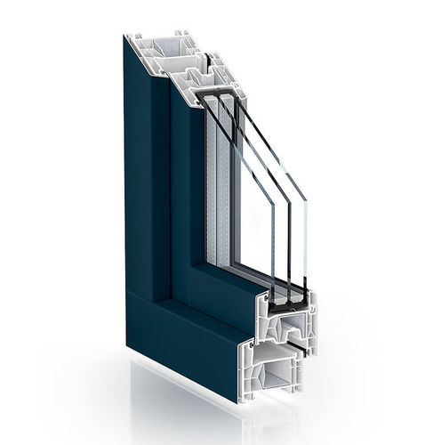 アルミニウム窓用形材 - 76 DOUBLE SEAL ALUCLIP - KÖMMERLING - PVC / 硬質塩化ビニル製 / 断熱