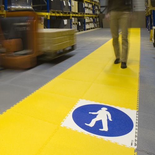 PVC床材 - TRAFICLINE® INDUSTRY - TLM SYSTEMS - 産業用 / タイル / 滑らかな仕上げ