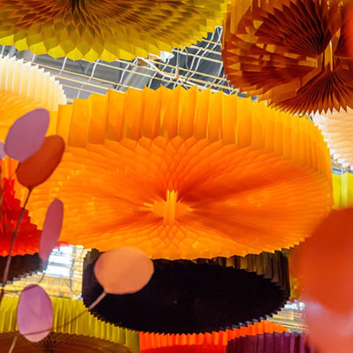 現代風シーリングライト - DAISY HONEYCOMB - PROCÉDÉS CHÉNEL INTERNATIONAL - 円形 / 紙製 / LED