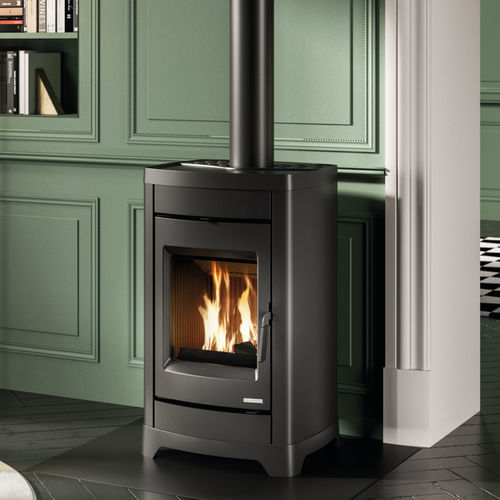 薪ストーブ - Charlotte - PALAZZETTI LELIO - 5 kW...10 kW / 脚付き / 現代風