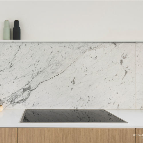 金属製バックスプラッシュ - BIANCO STATUARIETTO  - OCCITANIE PIERRES - 大理石 / 高耐久性
