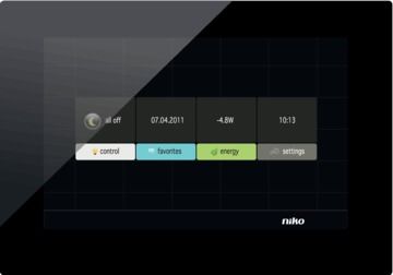 マルチタスクホームオートメーション用タッチパネル - 550-20101 - Niko - 壁取り付け式