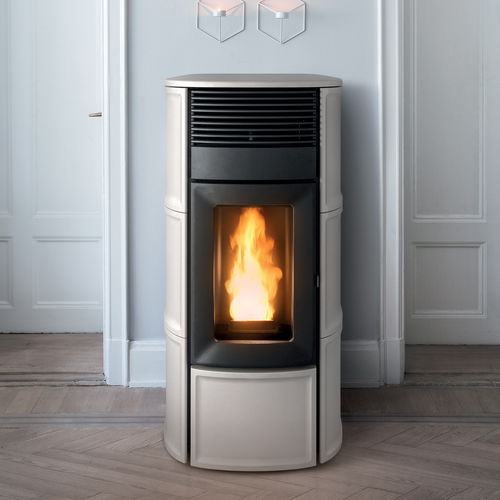 ペレットストーブ デジタル操作パネル付き グレー 【公式通販】