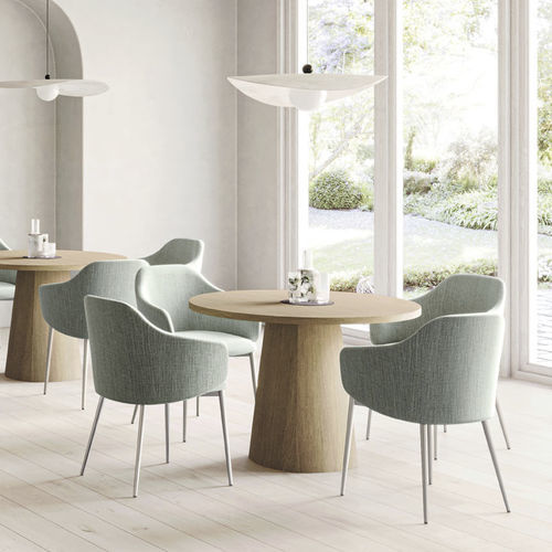 現代風ダイニングルーム用チェア - PRELUDE - BERNHARD design - 屋内用 / ポリッシュアルミニウム製 / 金属脚