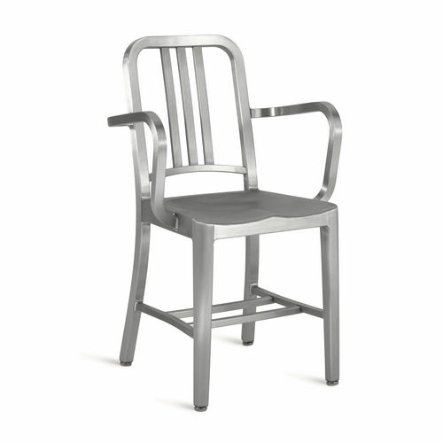 現代風チェア - NAVY® : 1006-A - emeco - アルミニウム / 家庭用 / 肘掛け付き