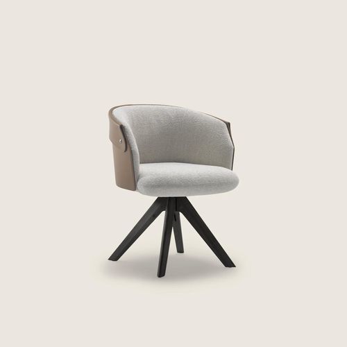 現代風ダイニングルーム用チェア - OZZY - FLEXFORM - 屋内用 / 金属製 / 革製