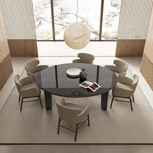 現代風ダイニングテーブル - ARNOLD - FLEXFORM - 金属製 / 突板 / 無垢材