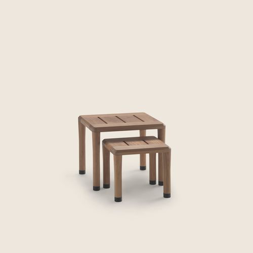 現代風ローテーブル - KOBO OUTDOOR - FLEXFORM - イロコ製 / イロコ脚 / 長方形