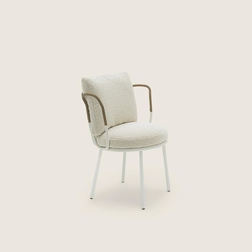 現代風ダイニングルーム用チェア - MARGHER&Igrave; - FLEXFORM - 屋外用 / 熱可塑性樹脂製 / 布製