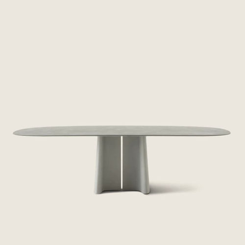 現代風ダイニングテーブル - TARA - FLEXFORM - ファイバー コンクリート製 / コンクリート脚 / 長方形