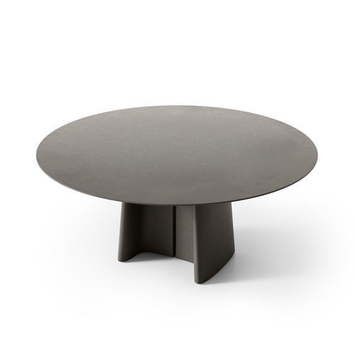 現代風ダイニングテーブル - TARA OUTDOOR - FLEXFORM - ファイバー コンクリート製 / コンクリート脚 / 長方形