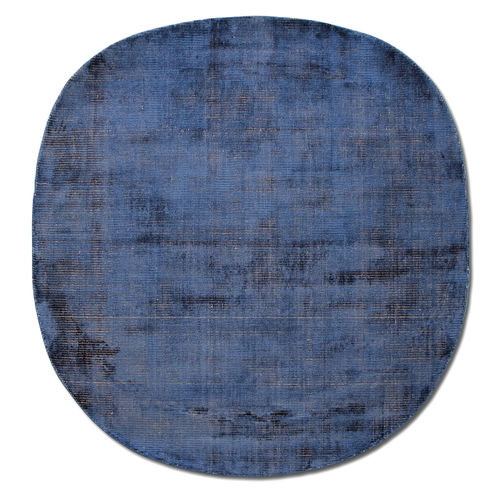 現代風絨毯 - Sate Il Re Blu Royal - G.T.DESIGN - 無地 / 絹 / 楕円形