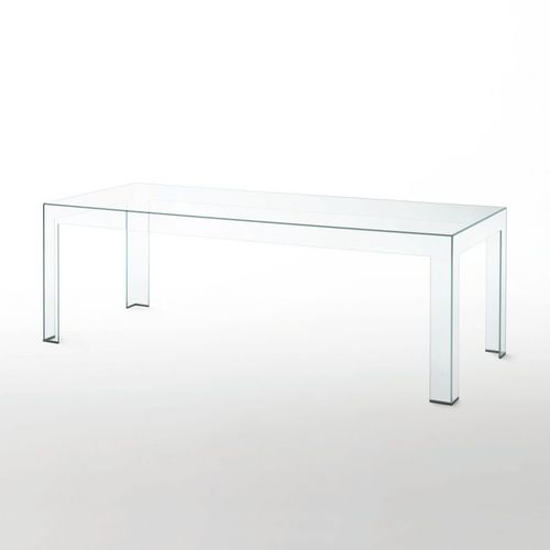 現代風ダイニングテーブル - ATLANTIS - GLAS ITALIA - ガラス製 / 長方形 / 業務用