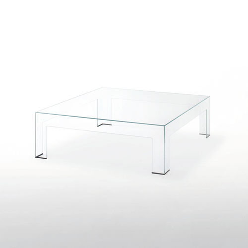 現代風ローテーブル - ATLANTIS - GLAS ITALIA - ガラス製 / 長方形 / 家庭用