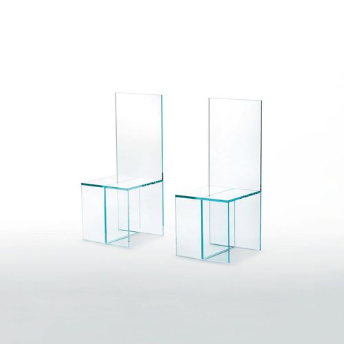 現代風チェア - MERCI BOB - GLAS ITALIA - 屋内用 / ガラス製 / 家庭用
