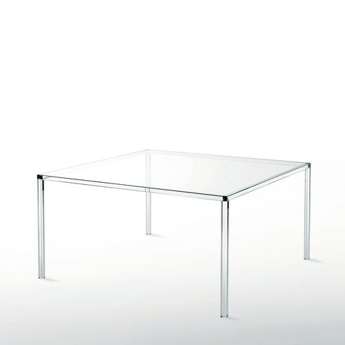 現代風ダイニングテーブル - LUMINOUS - GLAS ITALIA - 硬化ガラス製 / 長方形 / 家庭用