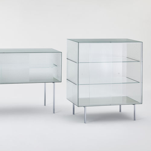 現代風サイドボード - COMMODORE  - GLAS ITALIA - ガラス製 / Piero Lissoni 作 / 透明