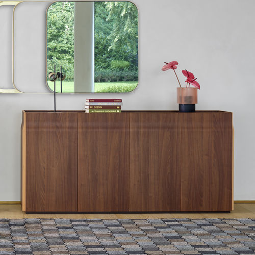 現代風サイドボード - UTOPIA - Ligne Roset - 陶磁器 / ウォールナット / 大理石