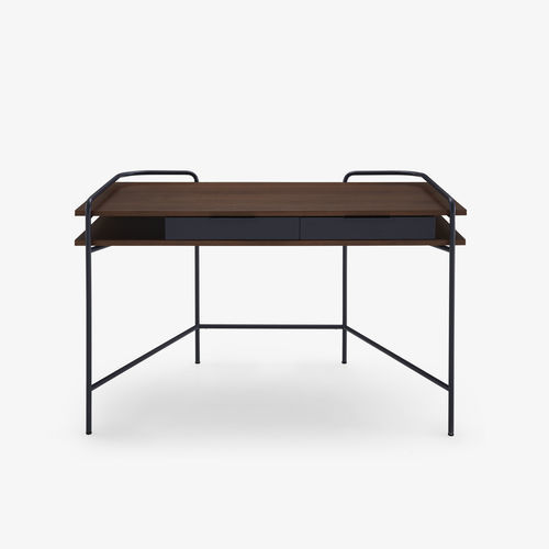 床置きデスク - ALANDO - Ligne Roset - 現代風 / ウォールナット / ラッカー塗装MDF