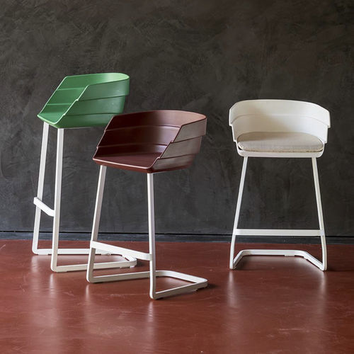現代風バ－チェア - RIFT - MOROSO - 屋内用 / ポリプロピレン製 / パウダーコートスチール製脚