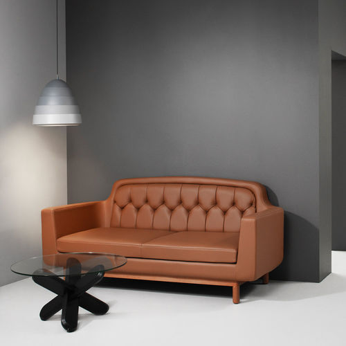 現代風ソファー - ONKEL - Normann Copenhagen - 革製 / 茶色 / グレー