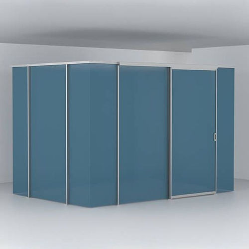 固定式仕切り - ILTUO CANTILEVERED O - 3Form - ガラスパネル付き / 樹脂製 / 業務用