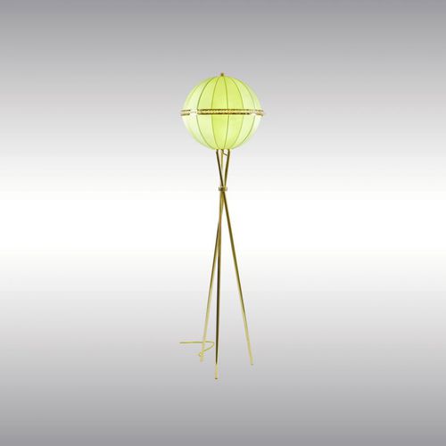 床置きランプ - QUOLUNA 9749 - Woka Lamps Vienna - 真ちゅう製 / 布製 / 伝統的
