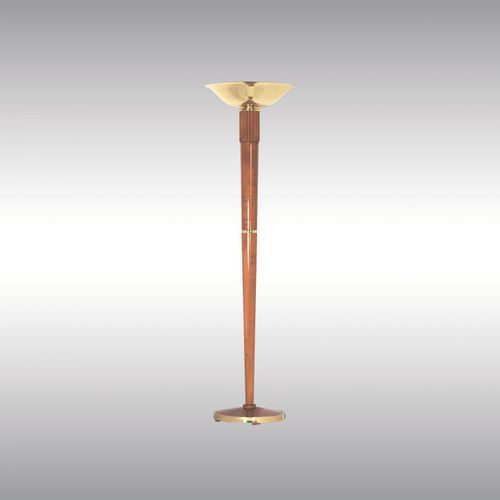 床置きランプ - FLORA 9501 - Woka Lamps Vienna - 真ちゅう製 / ブナ材製 / 伝統的