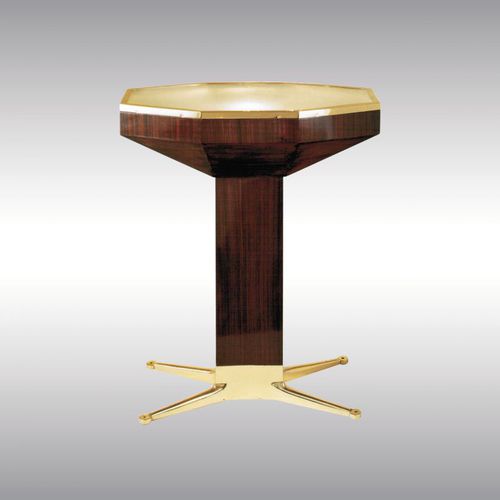 伝統的ビストロ用テーブル - 21334 - Woka Lamps Vienna - ガラス製 / マホガニー製 / 真ちゅう製