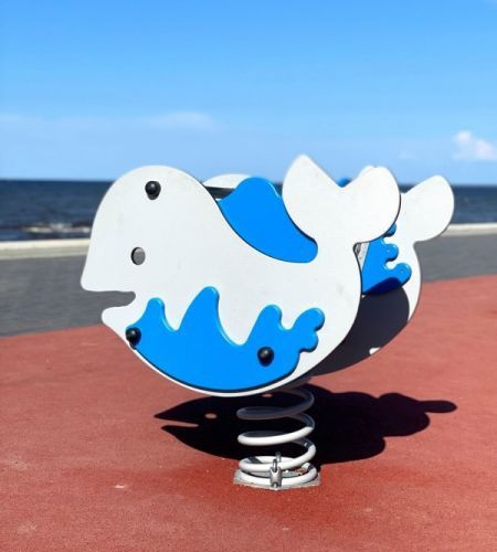 クジラスプリング遊具 - 11259  - Lars Laj - 粉体塗装スチール製 / HDPE / 1人用