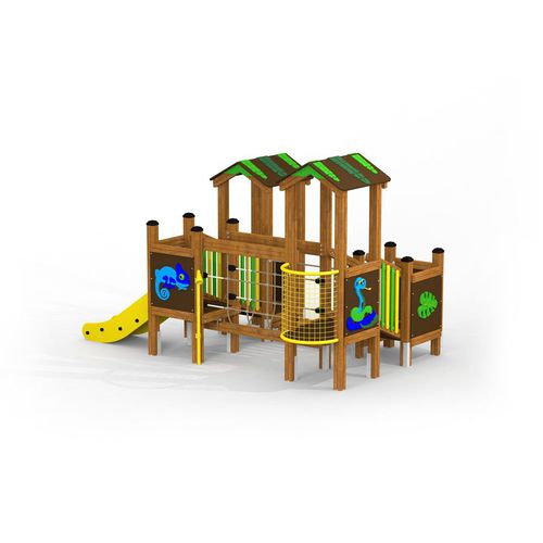 プレイグランド用プレイストラクチャー - JUNGLE TREEHOUSE   - Lars Laj - ステンレス製 / ポリプロピレン製 / HDPE