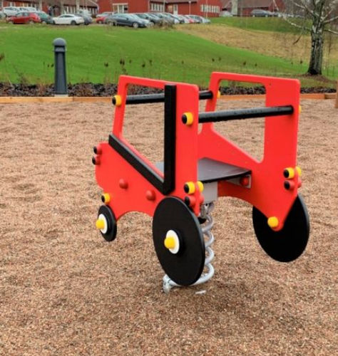 ミニトラクタースプリング遊具 - 11273  - Lars Laj - スチール製 / 粉体塗装スチール製 / HDPE