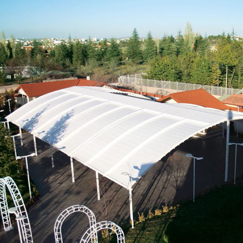 玄関用キャノピ－ - FRAMELESS - Designer shade solutions - 中庭用 / 外階段用 / 金属製