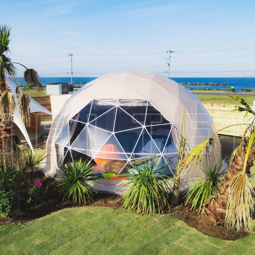 ガラス製天窓 - 6M GLAMPING DOME - Shelter Dome - スチール製 / 湾曲 / 排煙通気孔