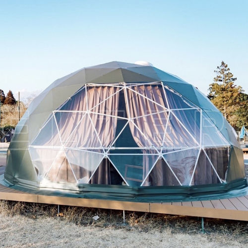 スチール製天窓 - 7M GLAMPING DOME - Shelter Dome - 湾曲 / 排煙通気孔 / 透明