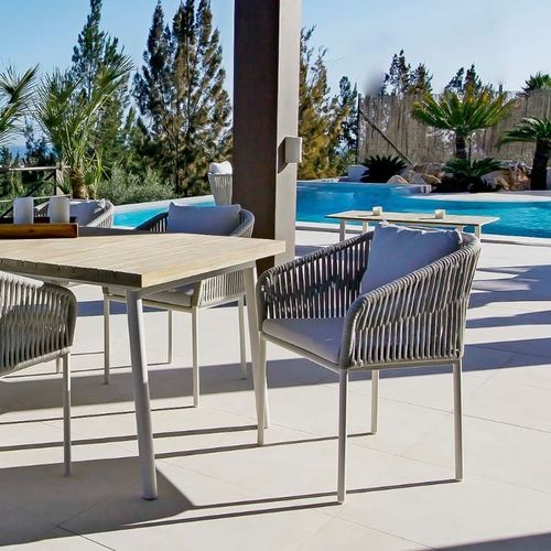現代風ダイニングルーム用チェア - SIENNA - G&G Italia Designer Furniture - 屋外用 / 布製 / ロープ