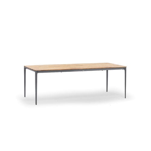 現代風テーブル - BAHAMAS TEAK TABLE - GRATTONI S.R.L. - チーク材 / アルミニウム脚 / 長方形