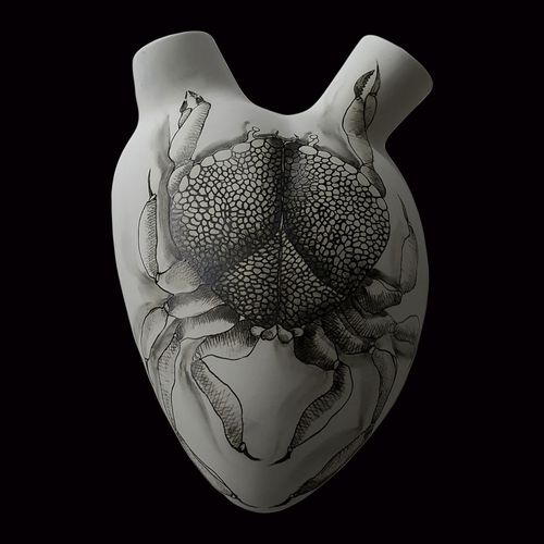 現代風花瓶 - CRAB - ELICA STUDIO - 磁器製 / 壁用 / 手作り
