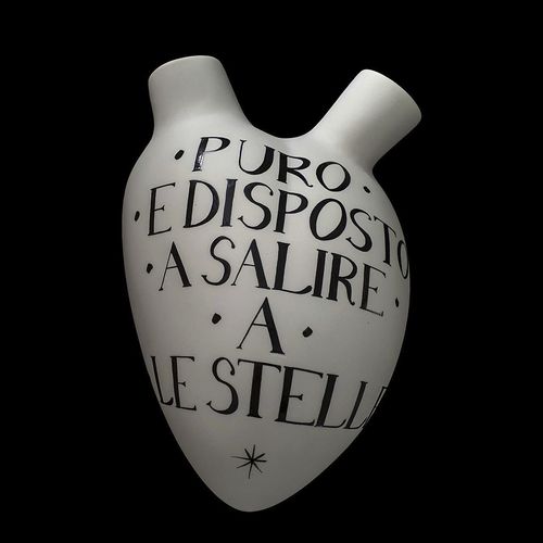 現代風花瓶 - DANTE 700° PURGATORIO - ELICA STUDIO - 磁器製 / 手作り / 壁取り付け式