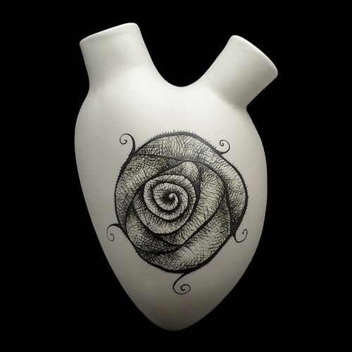現代風花瓶 - H-4 ROSA - ELICA STUDIO - 磁器製 / 壁用 / 吊り下げ式