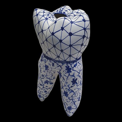 現代風花瓶 - DPM 22 BLU - ELICA STUDIO - 磁器製 / 手作り / イタリア製