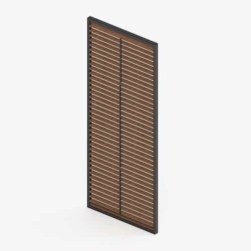 スライド式シャッター - Puro - Sundaze Outdoor - ルーバー / 木製 / 熱漆塗りアルミ