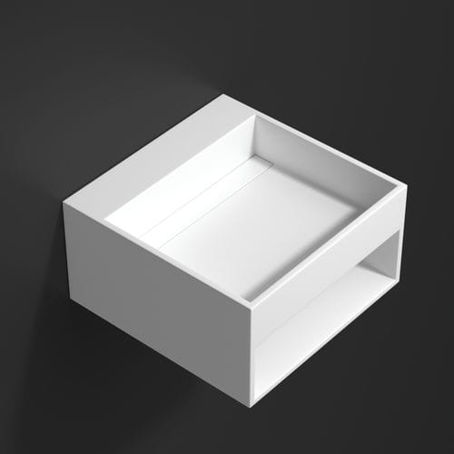 壁掛け式洗面器 - 700310 - NEILUR - 個体表面 / 棚付き / 正方形
