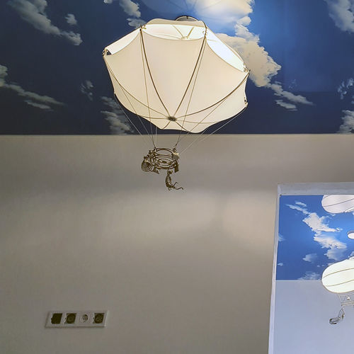 オリジナルデザインシーリングライト - LIGHT AIRSHIP - ARTBUZ creative workshop - 楕円形 / 金属製 / アルミニウム