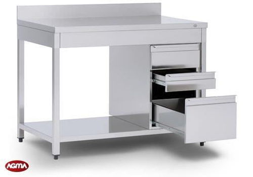ステンレス製調理準備テーブル - AGMA ARREDO INOX PROFESSIONALE SRL A SOCIO UNICO - 業務用