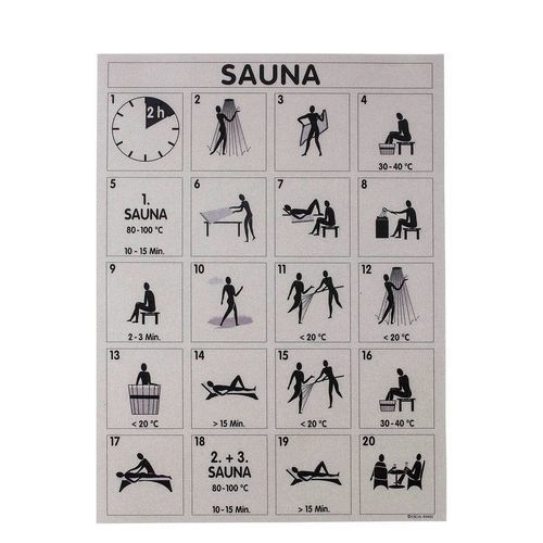 壁取り付け式看板 - RULE BOARD - Eliga - アクリルガラス製 / 方向の / サウナ用